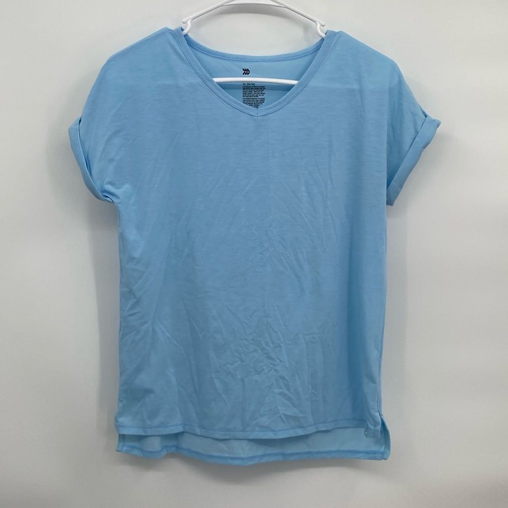 All in Motion Target Active Shirt Short Sleeve Light Blue XL 14/16
